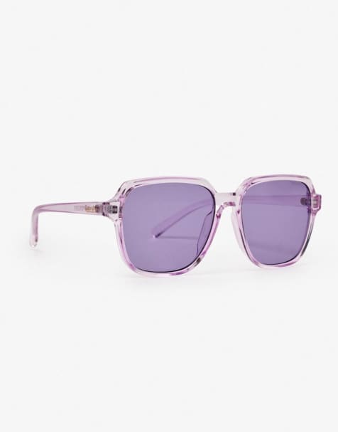 Superdry Oversized square sunglasses in lavender / purple lens