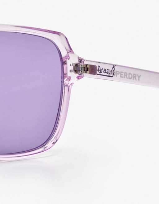 Superdry Oversized square sunglasses in lavender / purple lens, 2 of 6