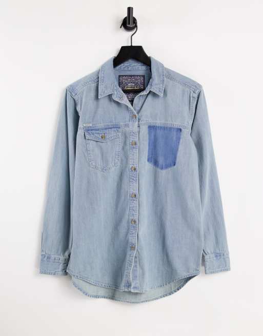 Superdry oversized denim shirt online