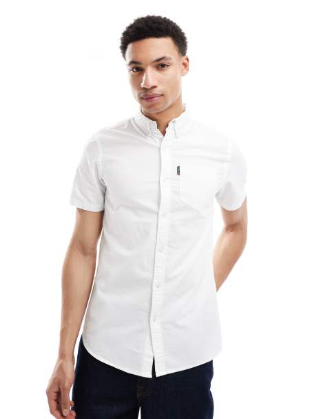 Superdry Oxford short sleeve shirt in optic - view 1
