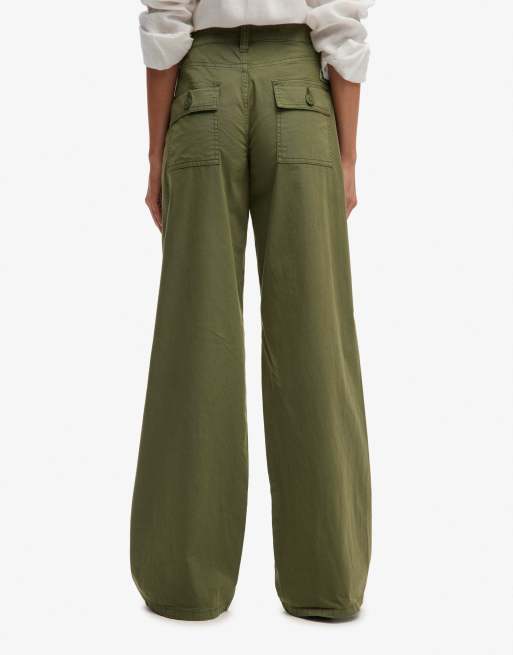 Superdry - Pantalon cargo baggy - Kaki olive, 3 de 5