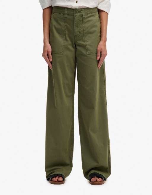 Superdry - Pantalon cargo baggy - Kaki olive, 4 de 5