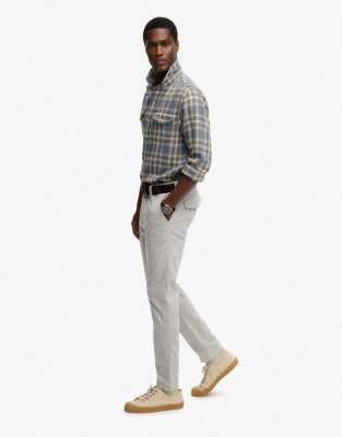 Superdry - Pantalon chino style utilitaire - Gris argenté ville