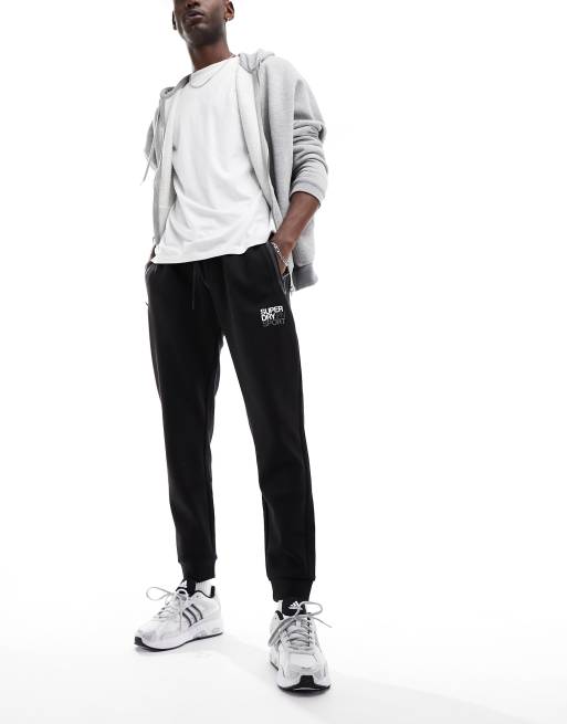 Superdry Pantalon de jogging technique Noir