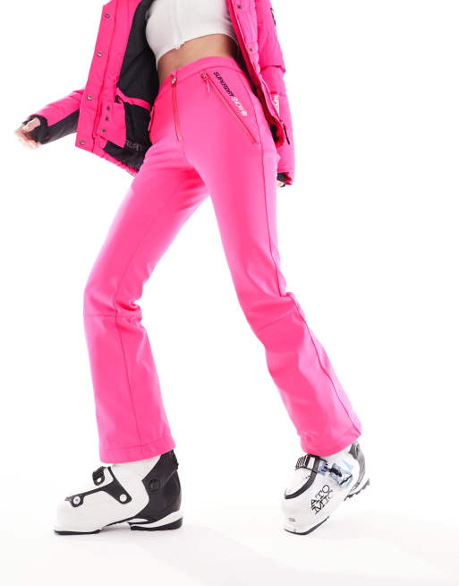 Superdry Pantalon de ski souple coupe slim Rose magenta