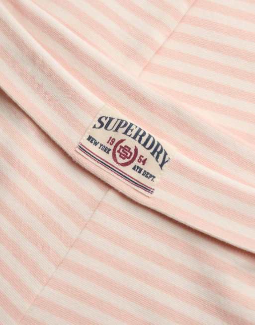 Superdry pantalon en jersey à rayures Athletic essentials rose blush pink, 2 de 5