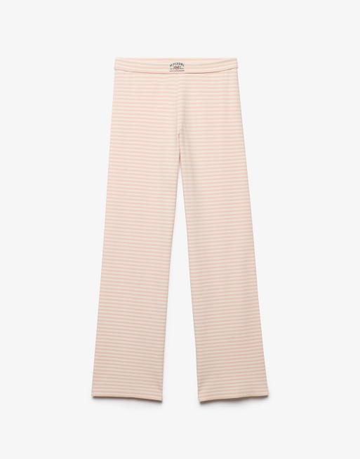 Superdry pantalon en jersey à rayures Athletic essentials rose blush pink, 5 de 5