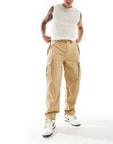 Superdry - Pantalon parachute baggy - Beige - view 1