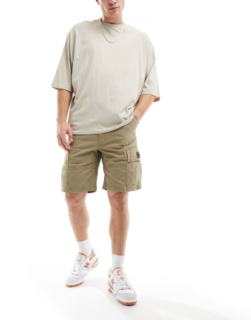 Superdry - Pantaloncini cargo vintage beige con cintura