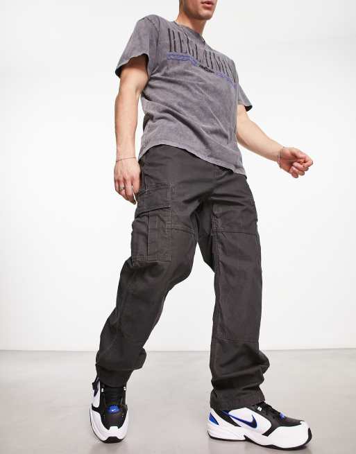 Superdry - Pantaloni cargo ampi vintage color ardesia scuro