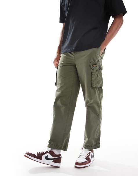 Superdry Parachute light cargo pants in chive green