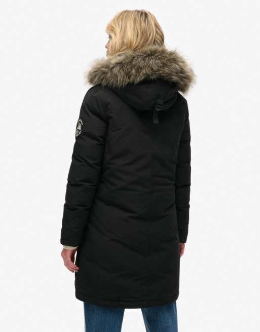 Superdry parka Everest en faux-fur noire, 2 de 6