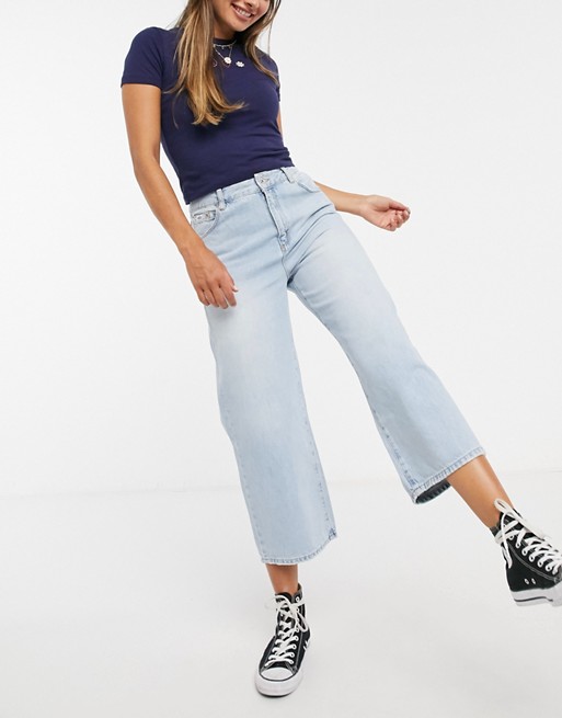 Superdry Phoebe Wide Leg Jeans in Sky Blue