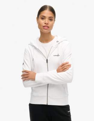 Superdry - Plain - Kapuzenjacke in optischem Weiß