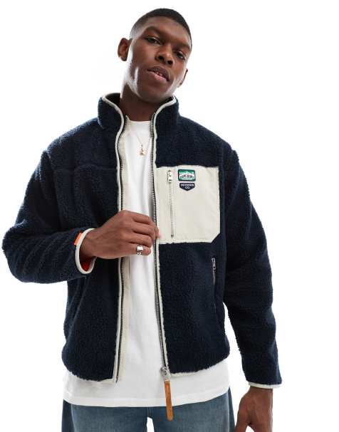 Superdry - Polaire vintage à fermeture éclair - Bleu marine - view 1