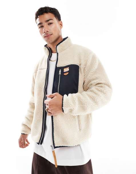 Superdry - Polaire zippée vintage - Grège - view 1