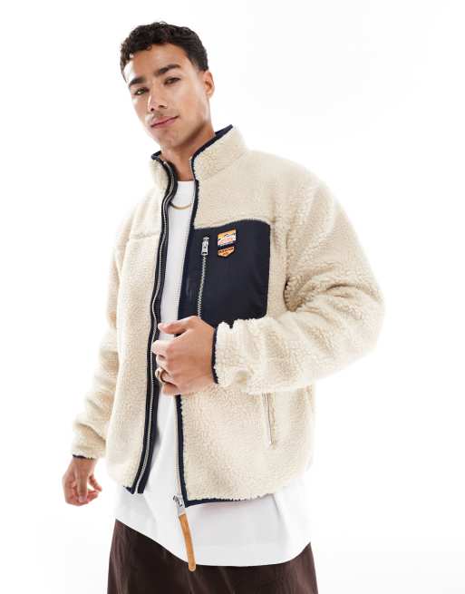 Superdry - Polaire zippée vintage - Grège