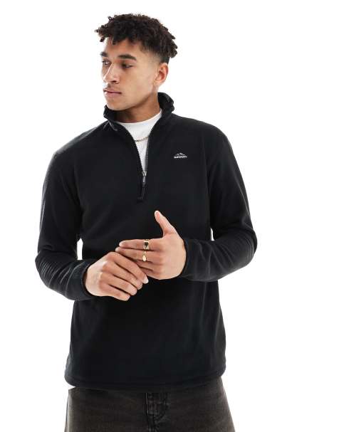 Superdry Polar fleece half zip in black - view 1