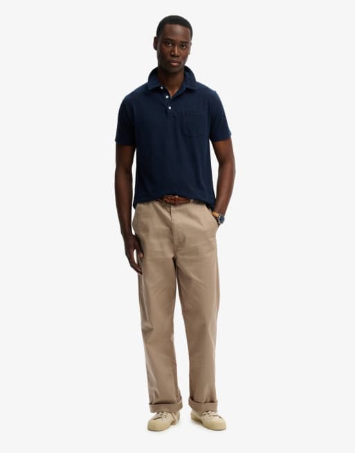 Superdry - Polo classique en coton et lin - Bleu marine Hampton, 4 de 4