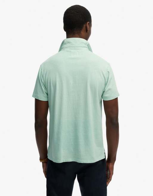 Superdry - Polo classique en lin et coton - Vert menthe, 2 de 6