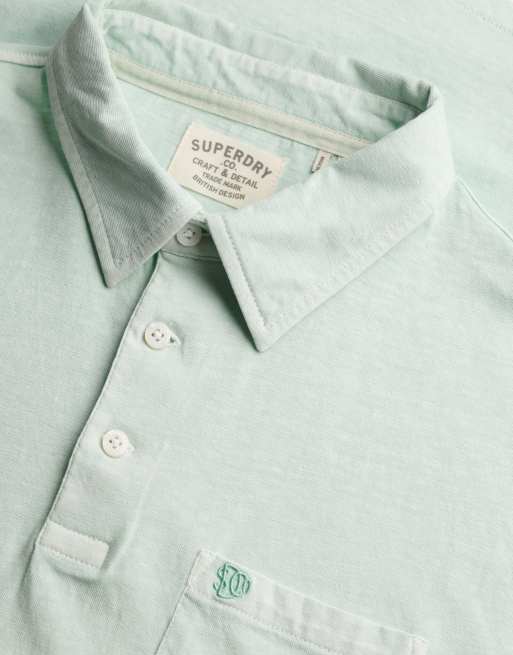 Superdry - Polo classique en lin et coton - Vert menthe, 5 de 6