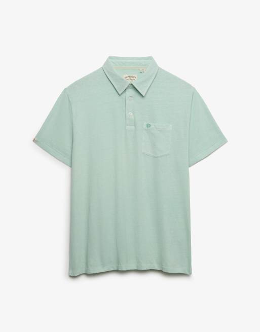 Superdry - Polo classique en lin et coton - Vert menthe, 6 de 6