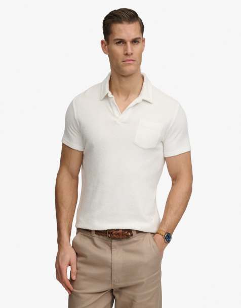Superdry – Polohemd aus Frottee in Vintage-Wollweiß - view 1
