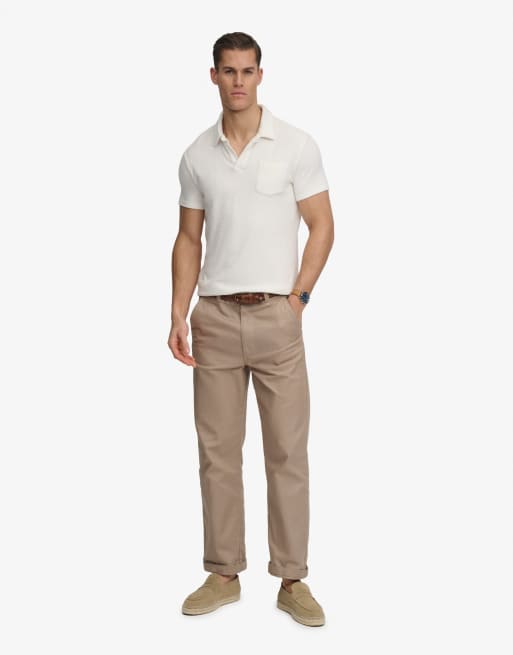 Superdry – Polohemd aus Frottee in Wollweiß, 3 von 6