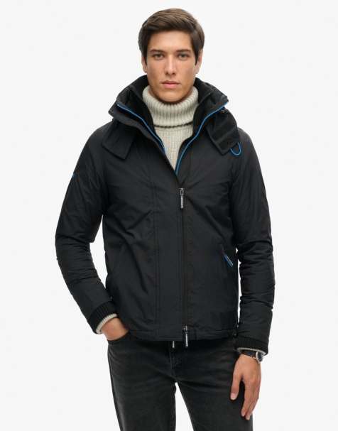 Superdry – Pop – Arctic SD-Windcheater – Jacke in Schwarz/Super Denby mit neuem Markenlogo, Reißverschluss und Kapuze - view 1