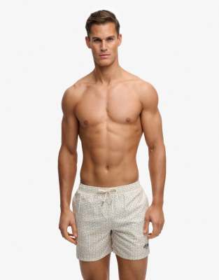 Superdry Weiß Bedruckte 15"-Badehose - Bild 3