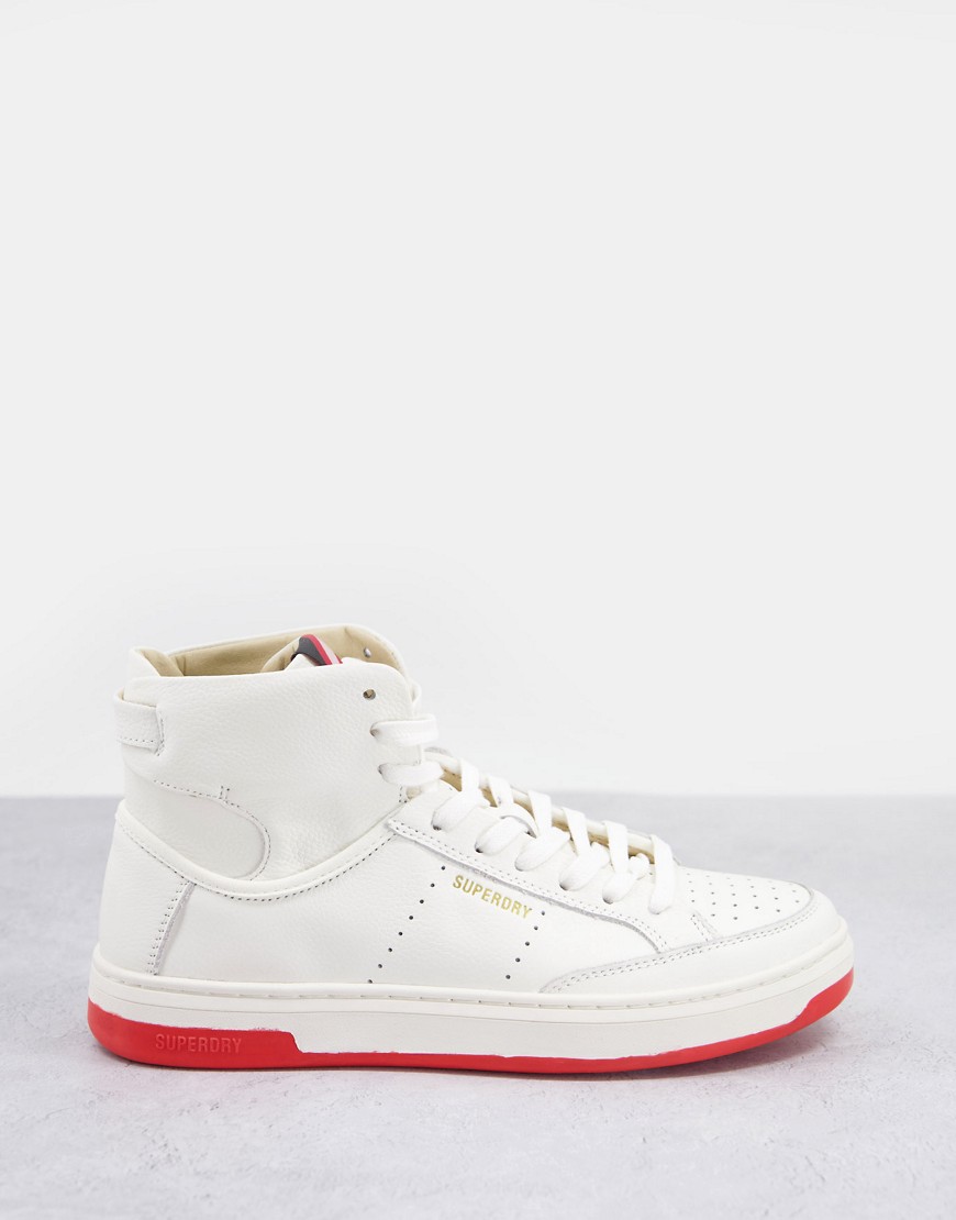 Superdry premium basket lux sneakers-White