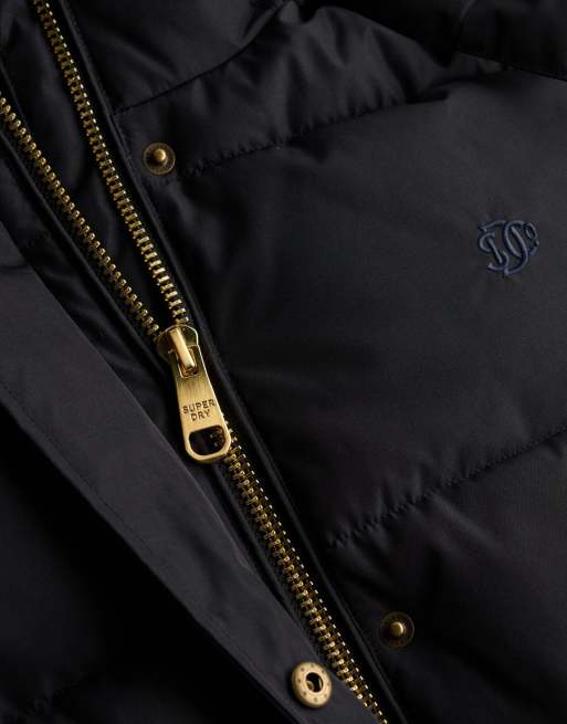 Superdry Premium hooded puffer jacket in black, 6 of 7