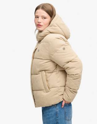 Superdry Damen Marron Daunenjacke Aus Samt, Premium - Bild 3
