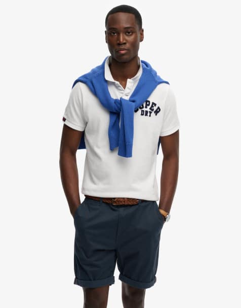 Superdry Premium regular chino shorts in eclipse navy - view 1