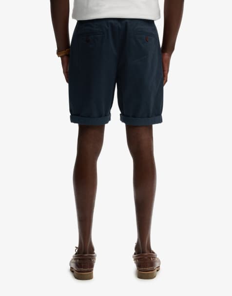 Superdry Premium regular chino shorts in eclipse navy