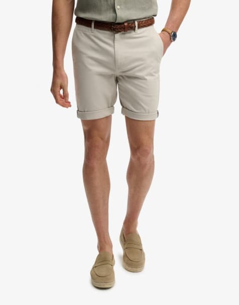 Superdry Premium regular chino shorts in rainy day grey - view 1