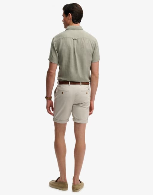 Superdry Premium regular chino shorts in rainy day grey, 5 of 6