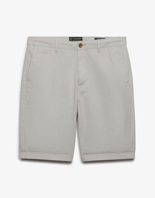 Superdry Premium regular chino shorts in rainy day grey, 6 of 6