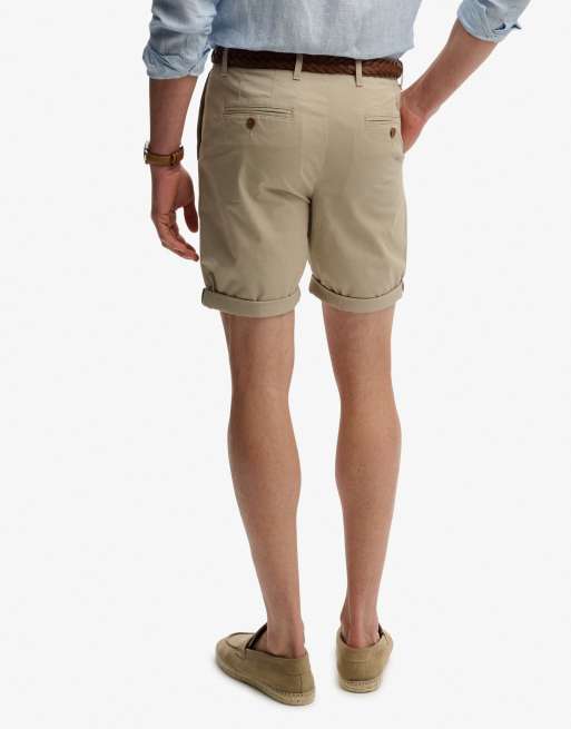 Superdry Premium regular chino shorts in sandstone brown, 3 of 6