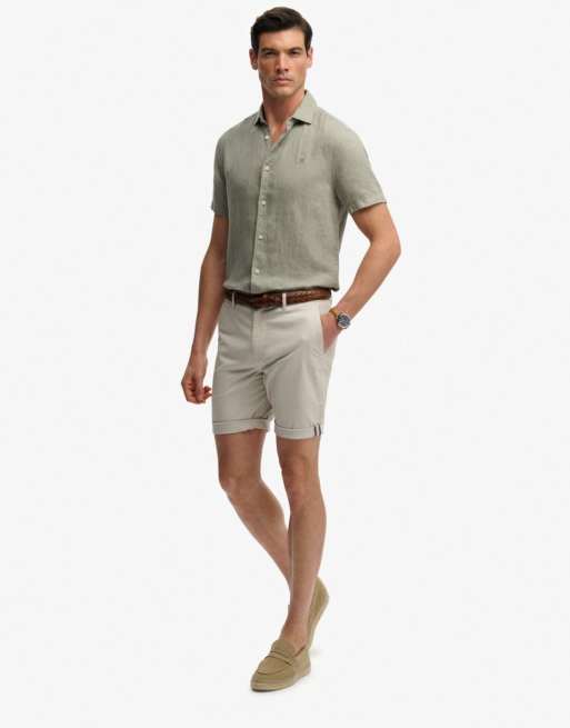 Superdry – Premium – Regular-Fit-Chino-Shorts in Regentag-Grau, 2 von 6