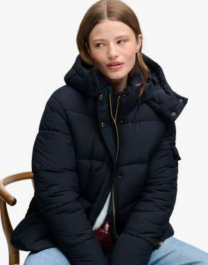 Superdry Premium ripstop puffer jacket in eclipse navy