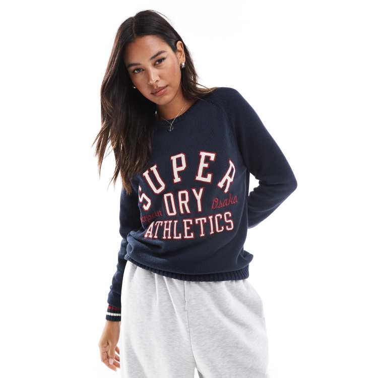 Sweat A Capuche Homme Superdry Pull à Capuche Superdry Homme - Bleu, Taille M, Logo Imprimé, Occasion Bon état Veste Superdry Femme