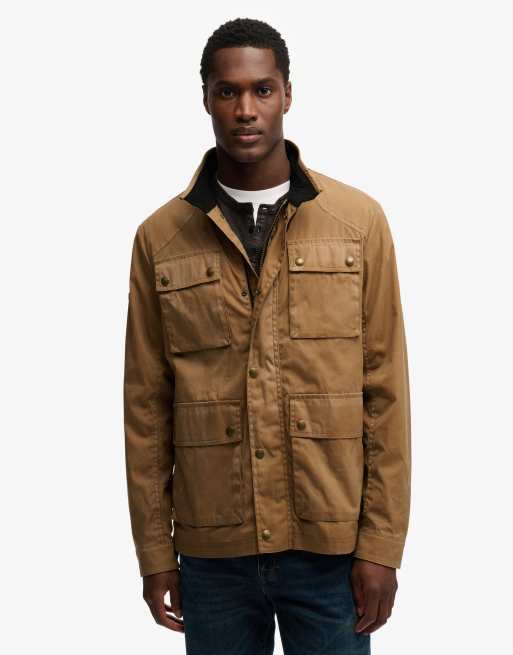 Superdry Racer Wachsjacke in Canyon-Beige, 2 von 7