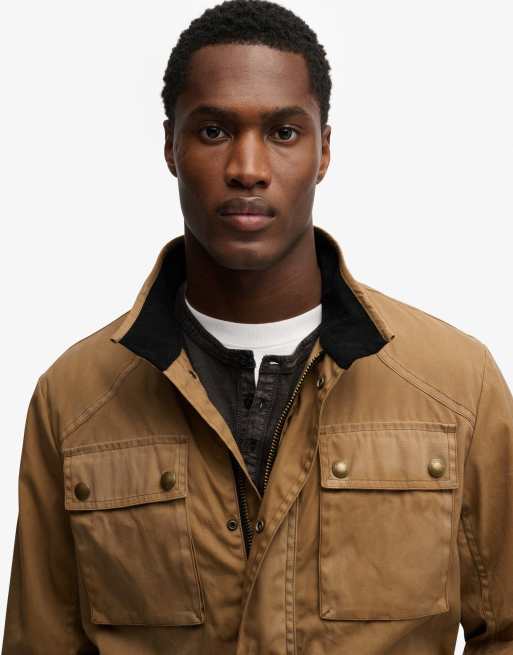 Superdry Racer Wachsjacke in Canyon-Beige, 3 von 7