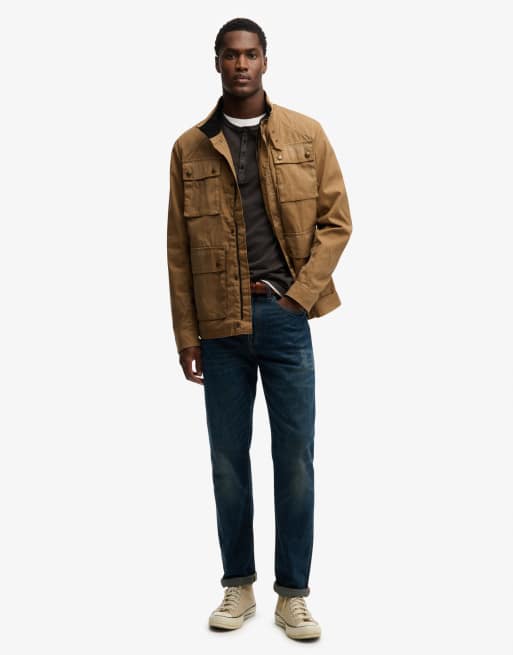 Superdry Racer Wachsjacke in Canyon-Beige, 4 von 7