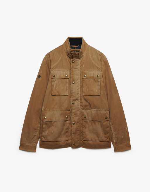 Superdry Racer Wachsjacke in Canyon-Beige, 7 von 7