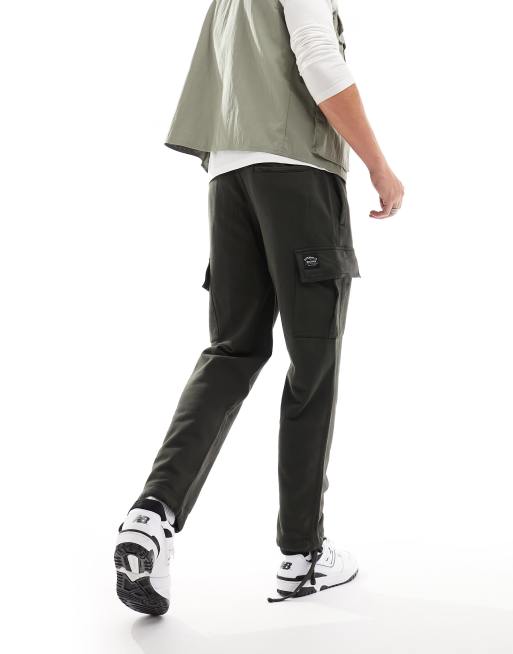 Superdry relaxed cargo joggers in Dark Grey Green