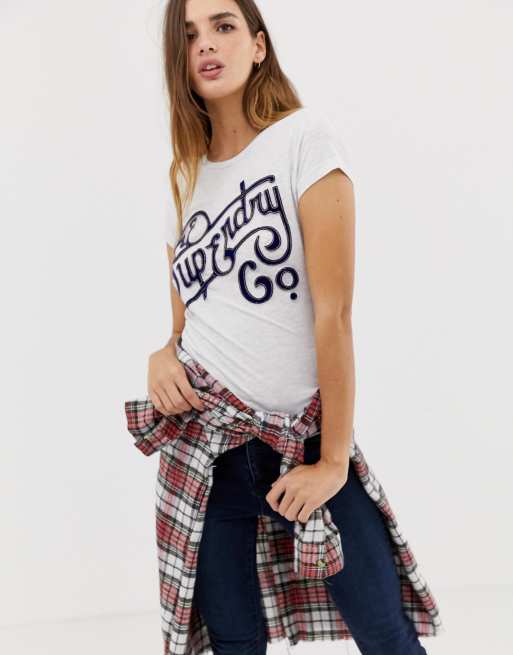 Superdry retro logo-t-shirt i hvid