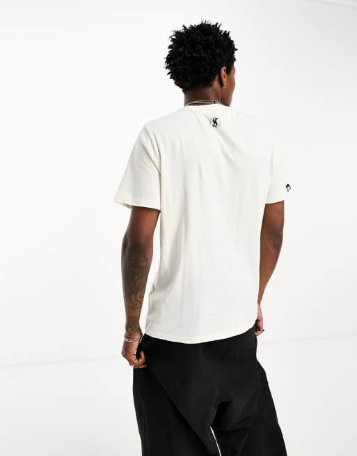 Superdry retro rock graphic short sleeve t shirt in cream ASOS