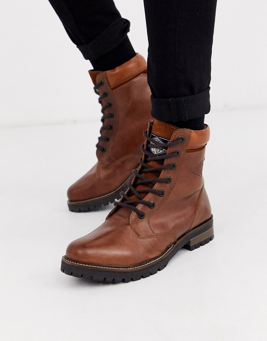 Superdry Ripley lace up boots in brown